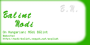 balint modi business card