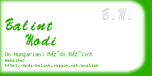balint modi business card